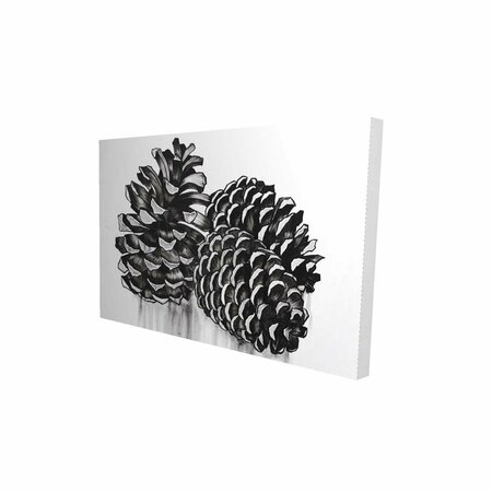 FONDO 12 x 18 in. Three Small Pine Cones-Print on Canvas FO2774316